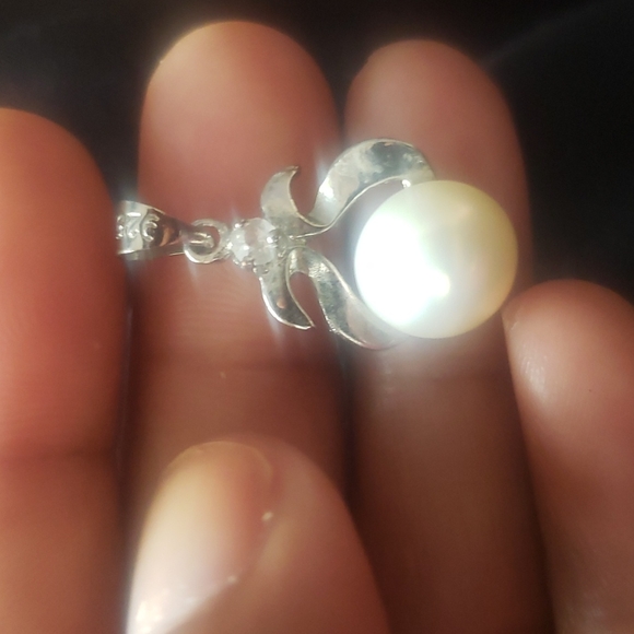 Vintage Pearl Pedant Only 925 stamped - Picture 5 of 5